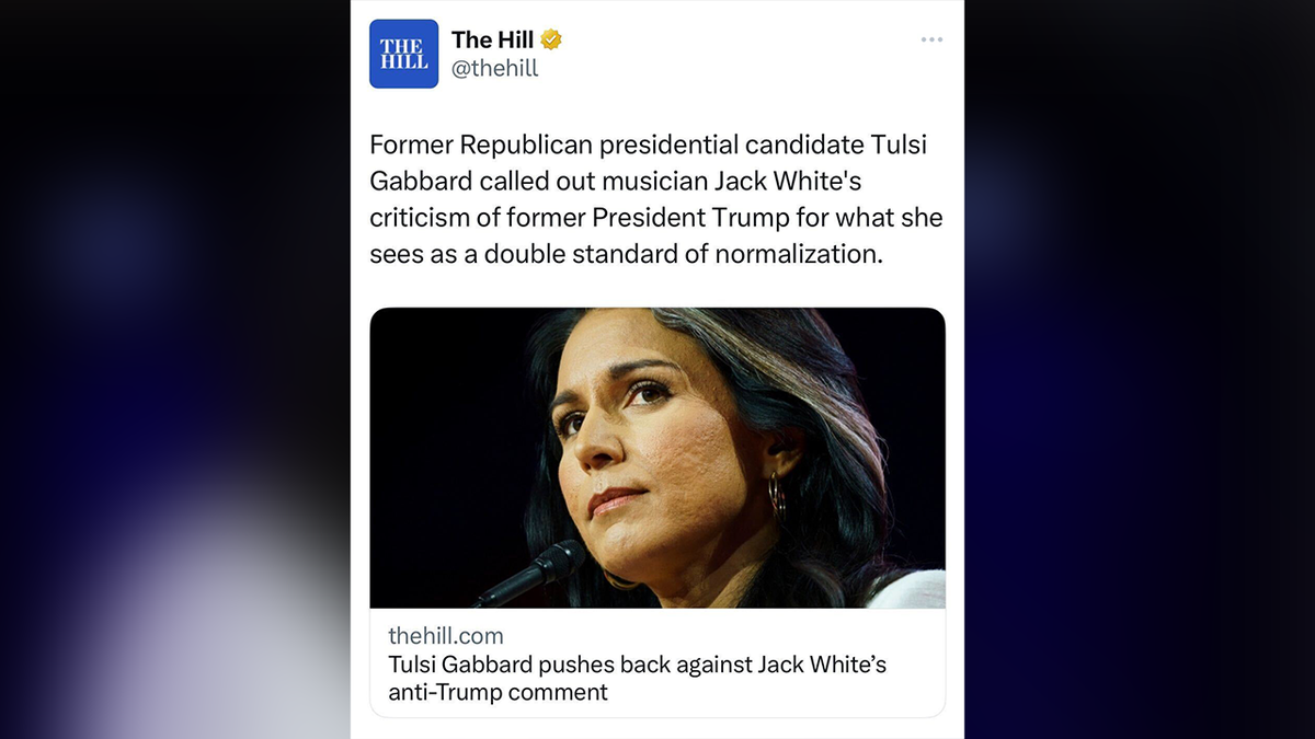 The Hill's tweet about Gabbard