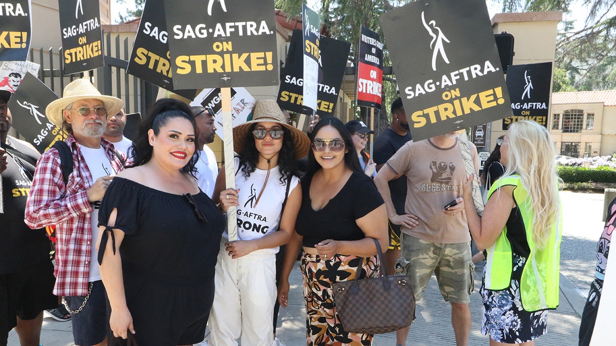 Vanessa Hudgens on the picket line for SAGE AFTRA and WGA