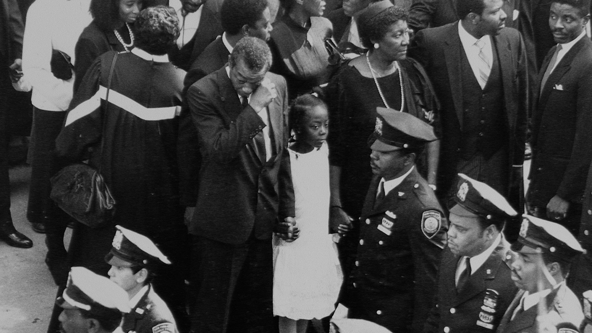 NYPD funeral with young daughter