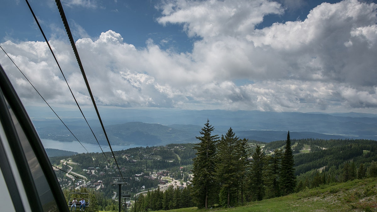 A view from a gondola at Whitefish Mountain Ski Resort in Whitefish, Montana