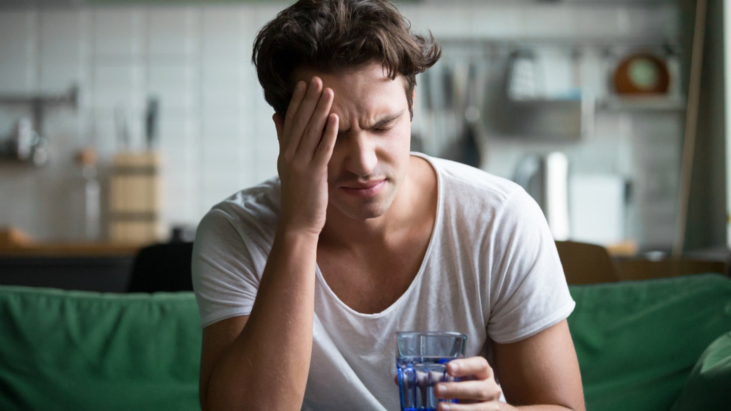 man with headache