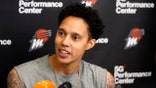 Brittney Griner speaks to the media