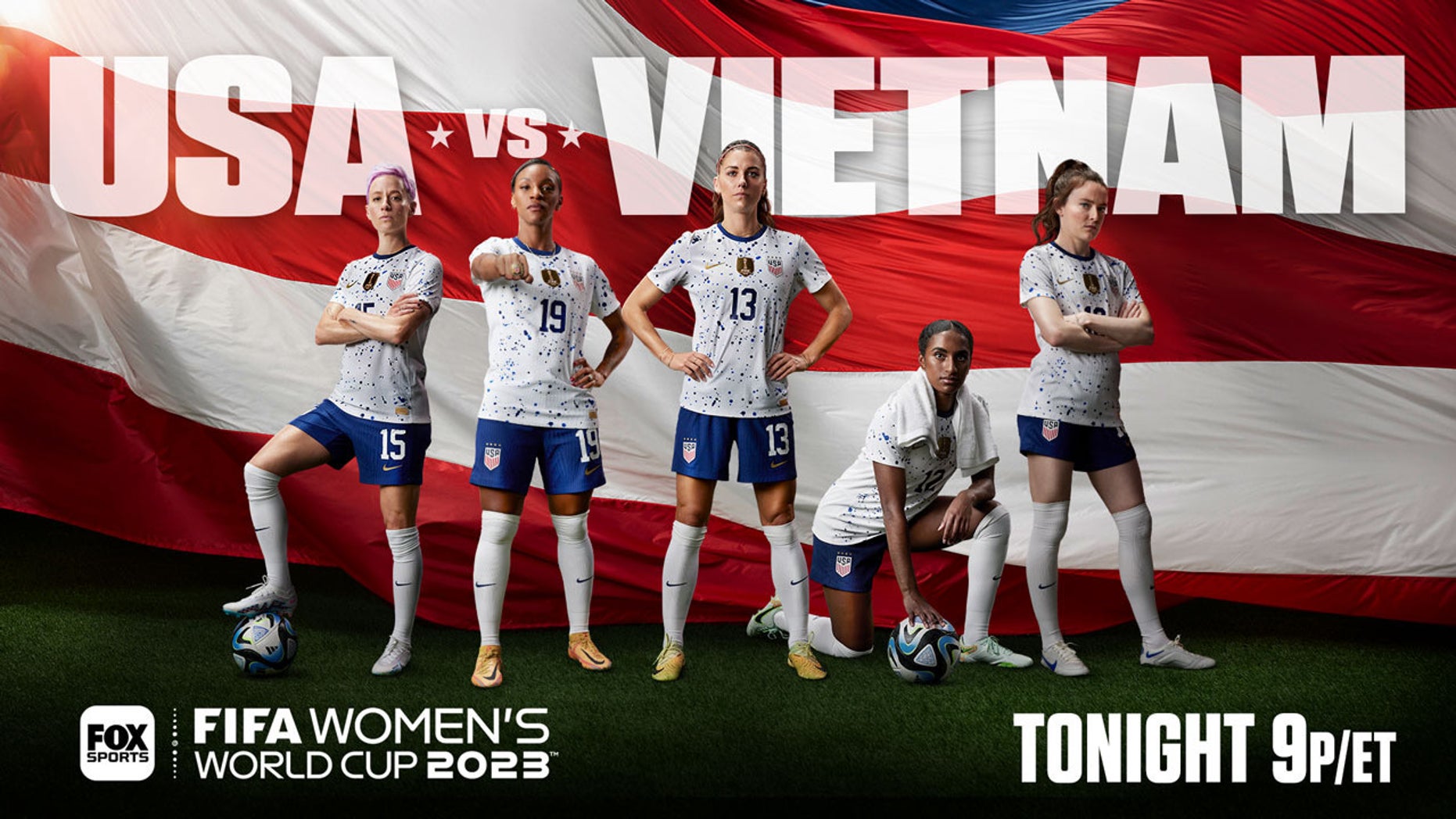 USWNT pose in graphic