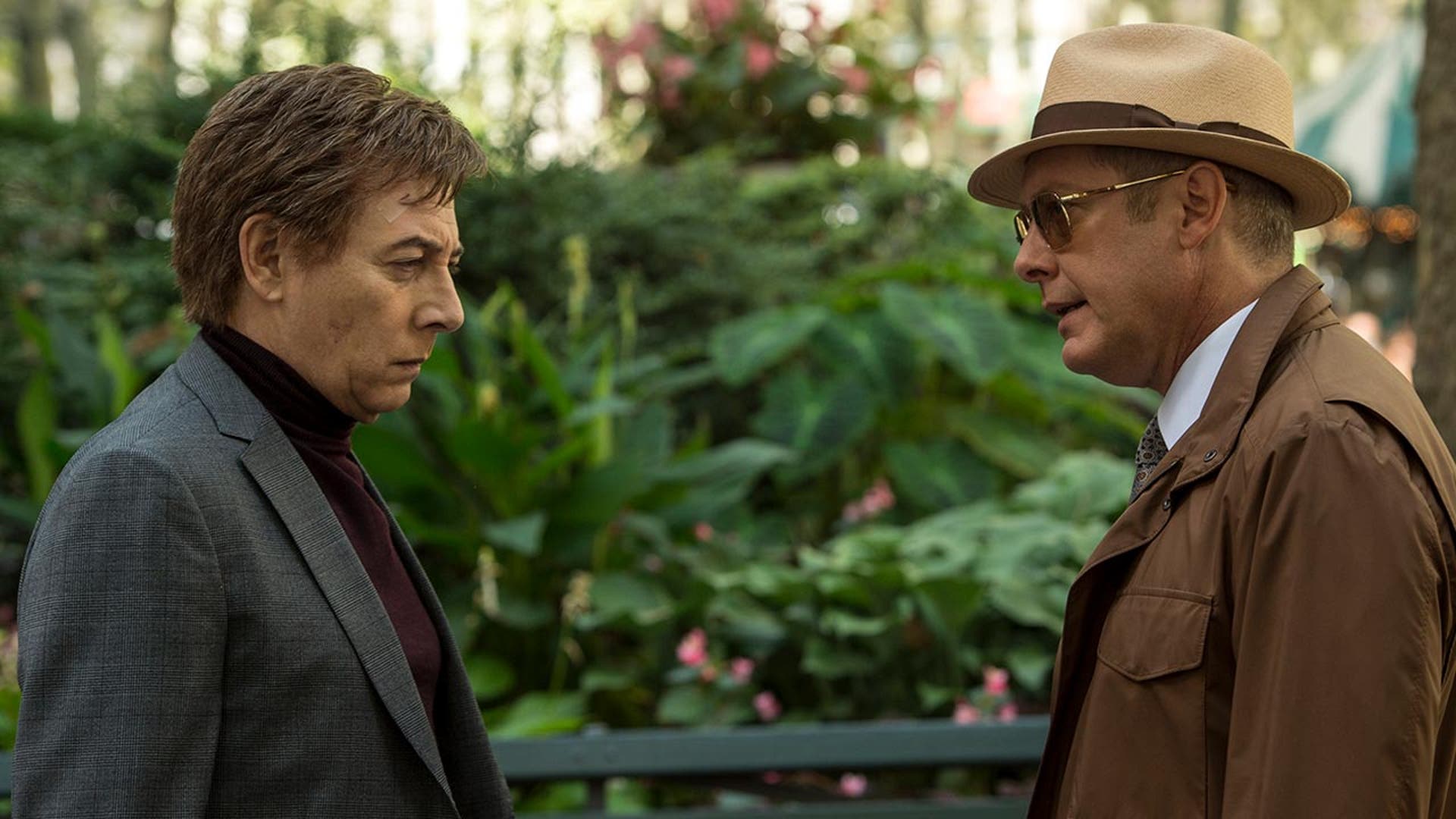 Paul Reubens acting alongside James Spader in "The Blacklist"