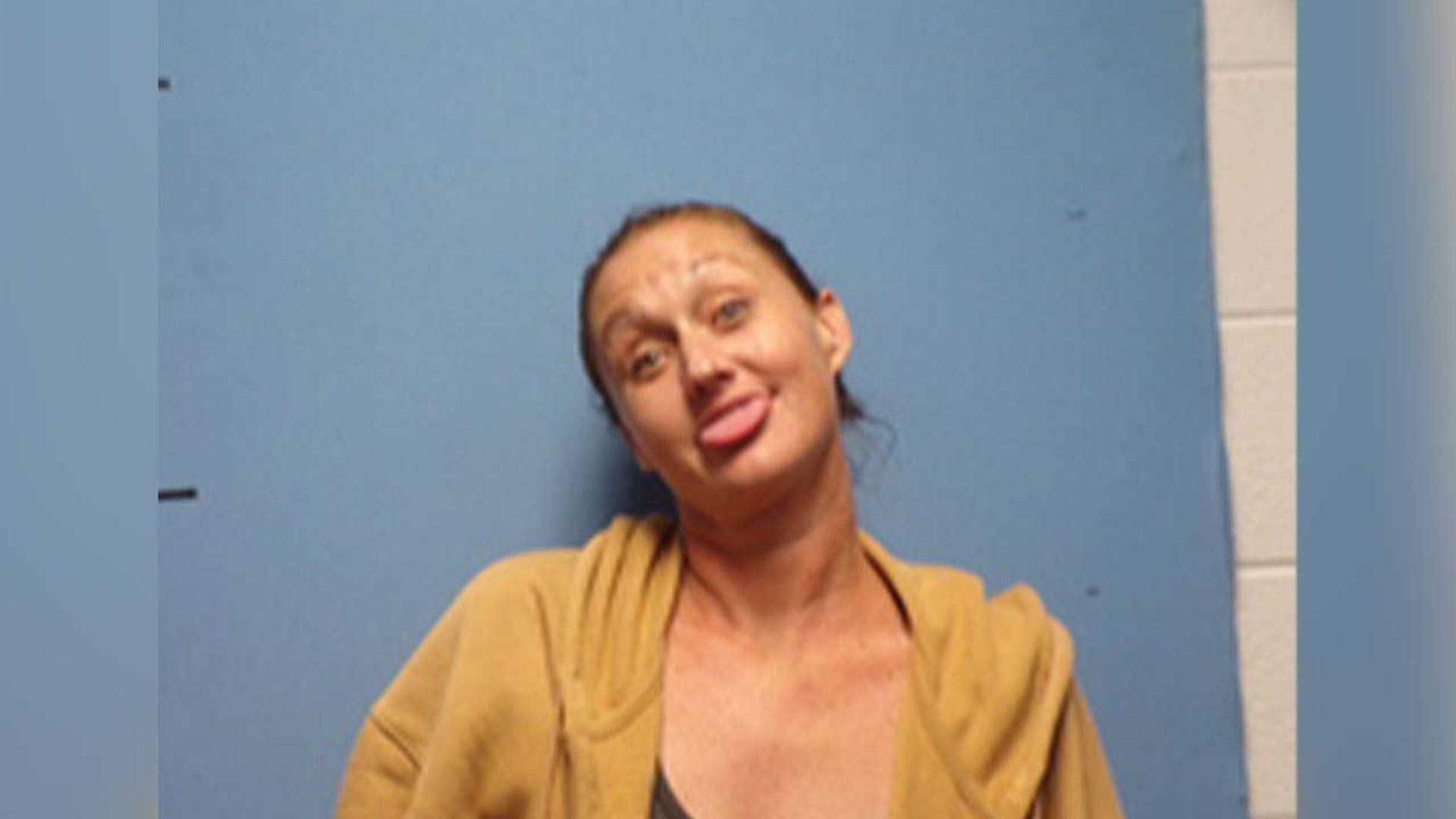 A mugshot of Hollie Tompkins