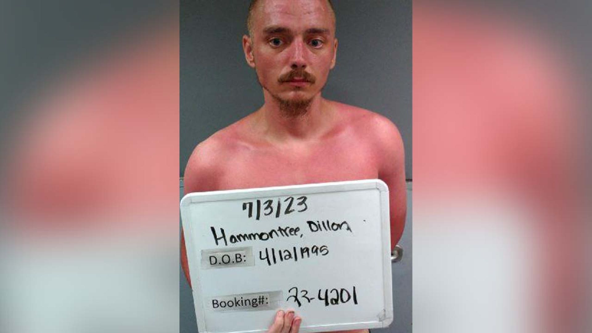 A mugshot of Dillon Hammontree