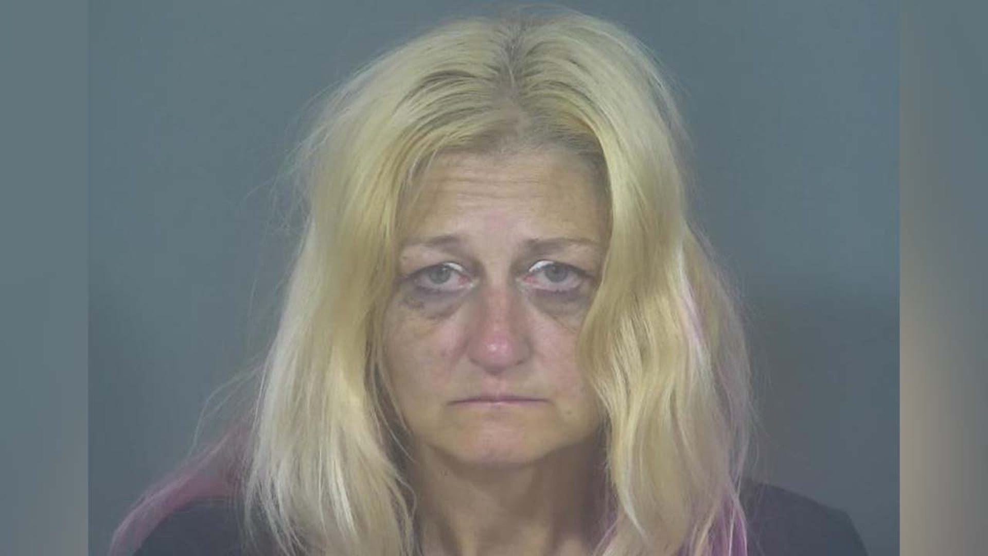 A mugshot of Michelle Stevens