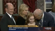 Biden's nibbles on young girl just his latest weird interaction with other people's kids