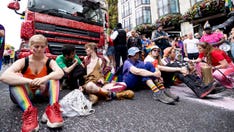 Just Stop Oil climate change protesters halt London Pride parade