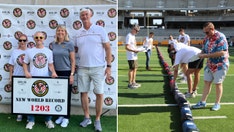 Texas volunteers attempt world record for longest line of sleeping bags for homeless veterans