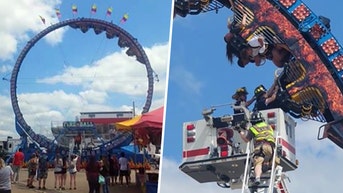 Riders stuck upside down for hours after rollercoaster abruptly stops