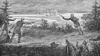 On this day in history, July 11, 1804, Aaron Burr mortally wounds Alexander Hamilton in duel