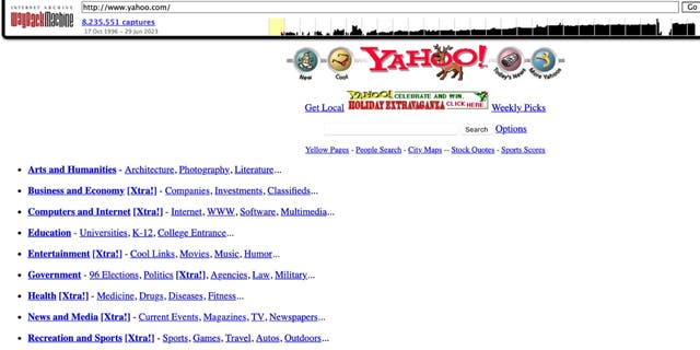 Old Yahoo search page