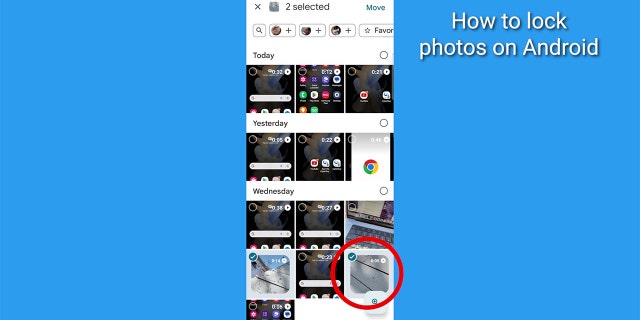 Screenshot des Fotobildschirms.