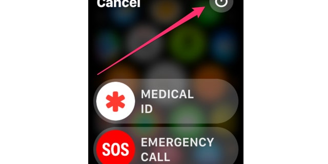 Screenshot of the emergency screen.
