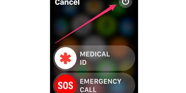 Screenshot of the emergency screen.