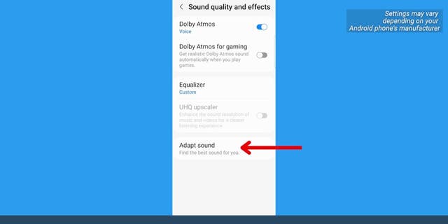Android screenshot adapt sound