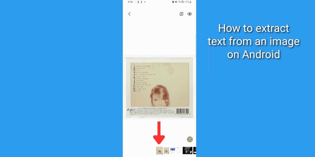 Android'de bir fotoğrafın ekran görüntüsü.