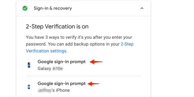 Screenshot of the Sign-In & Recover screen.