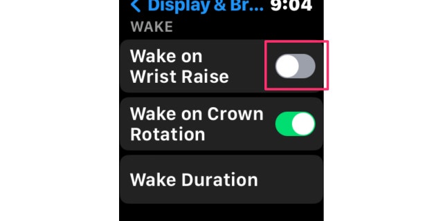 Screenshot of the Display & Brightness screen.