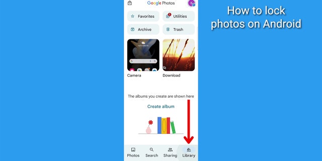 Screenshot der Google Fotos-App.
