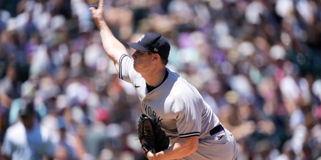 Gerrit Cole throws pitch