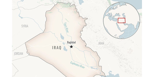 Locator map for Iraq