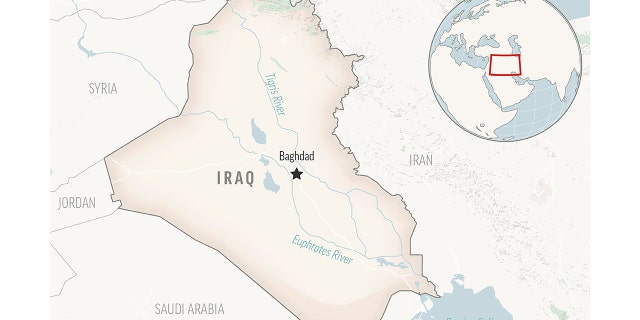 Locator map for Iraq