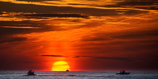The sun rises