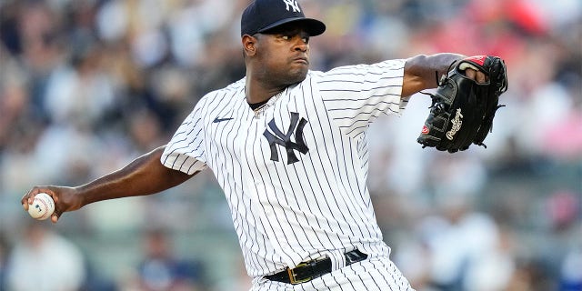 Luis Severino pitches against Baltimore