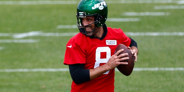 Aaron Rodgers at OTAs