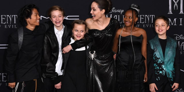 Angelina Jolie and Brad Pitt's kids at an event