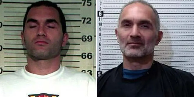 Anthony Rae mugshot in 2003 (left) and 2023 (right)