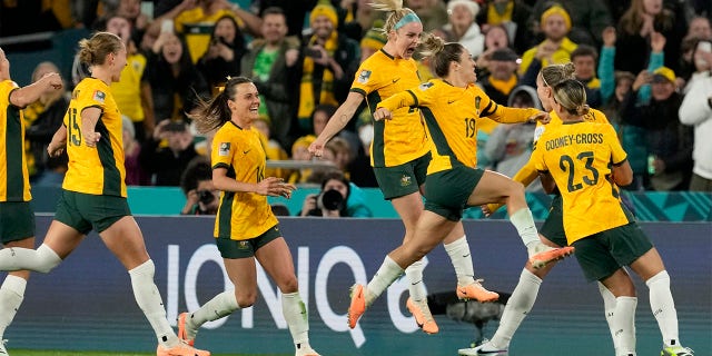 Australia players celebrate