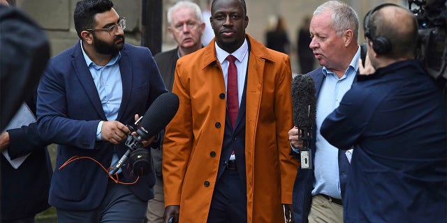Benjamin Mendy leaves court