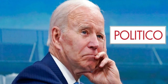 Joe Biden and Politico Logo