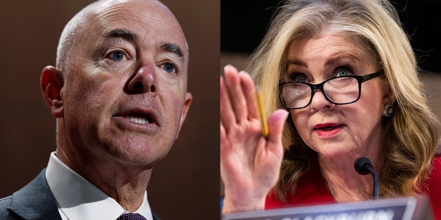 Marsha Blackburn and Alejandro Majorkas