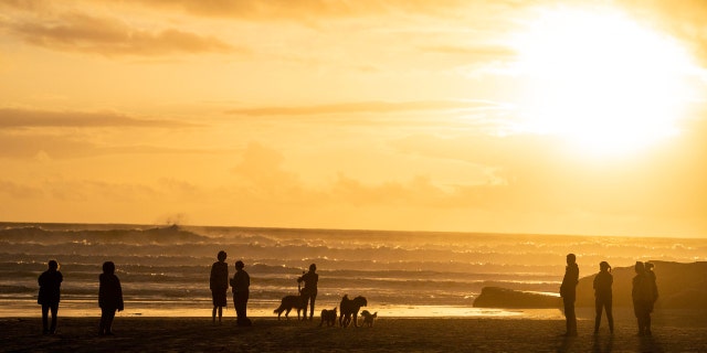 Black's Beach au coucher du soleil