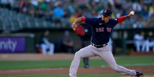 Brennan Bernandino throws pitch