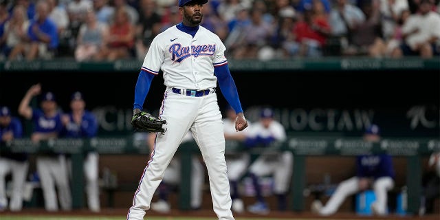 Aroldis Chapman stares in