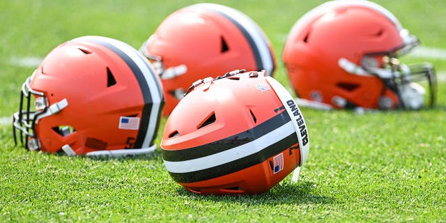 Cleveland Browns helmets
