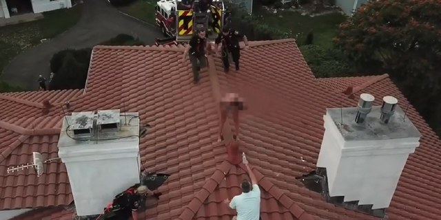 Police arrest woman on top of home's roof in Stamford, Connecticut