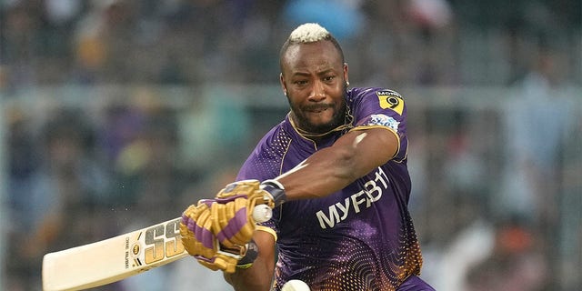 Andre Russell plays shot