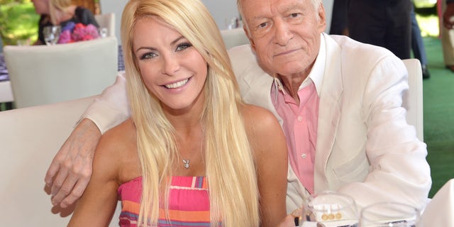 Crystal and Hugh Hefner in 2013