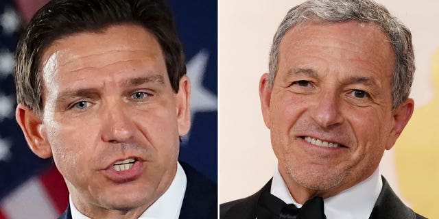 Ron DeSantis and Bob Iger