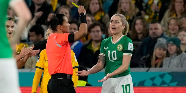 Denise OSullivan reacts to Yellow Card