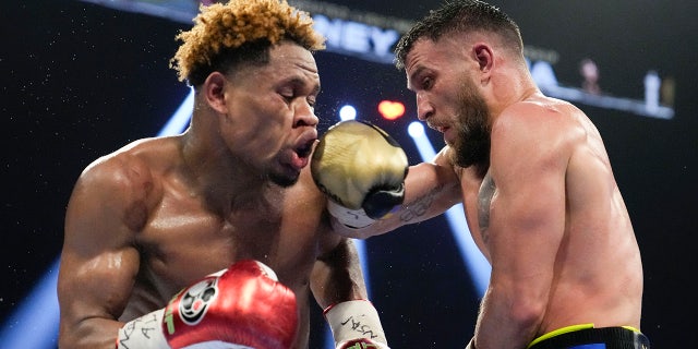 Devin Haney during a boxing match