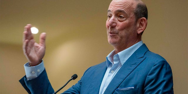 Don Garber speaks with reporters