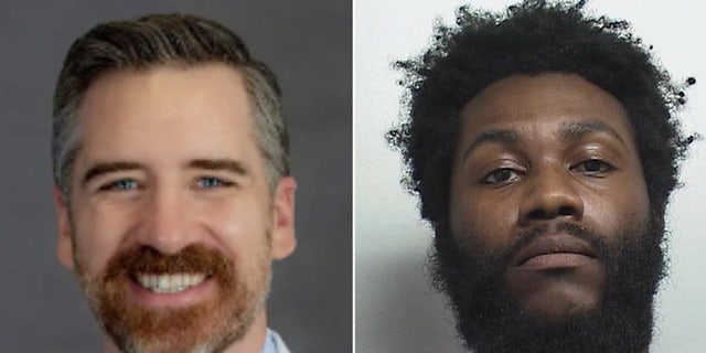 Tennessee doctor, left, mug shot of his alleged killer, right