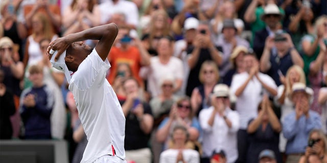 Christopher Eubanks celebrates